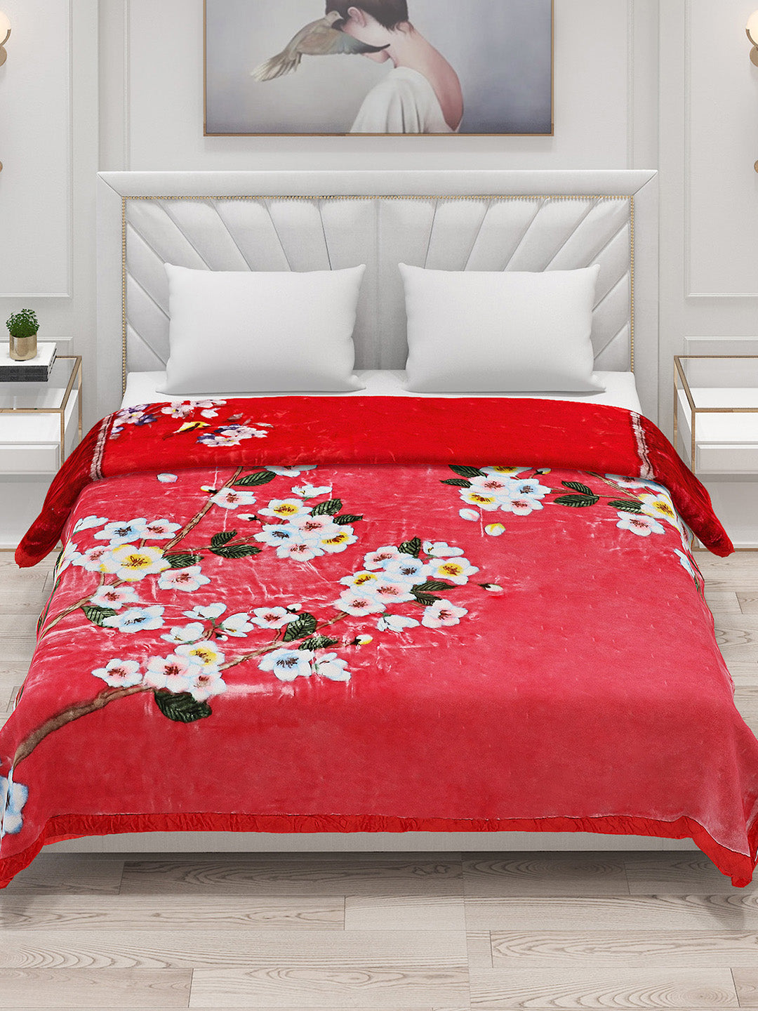 Printed Double Bed Blanket for Heavy Winter -2 Ply