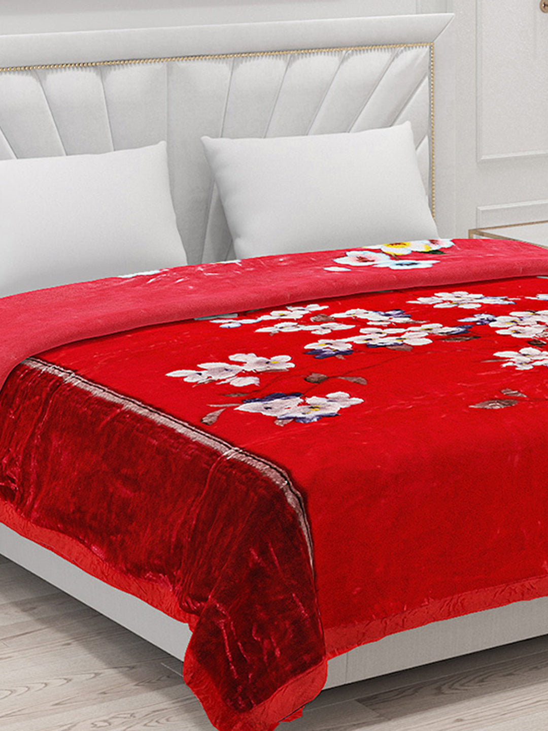 Printed Double Bed Blanket for Heavy Winter -2 Ply