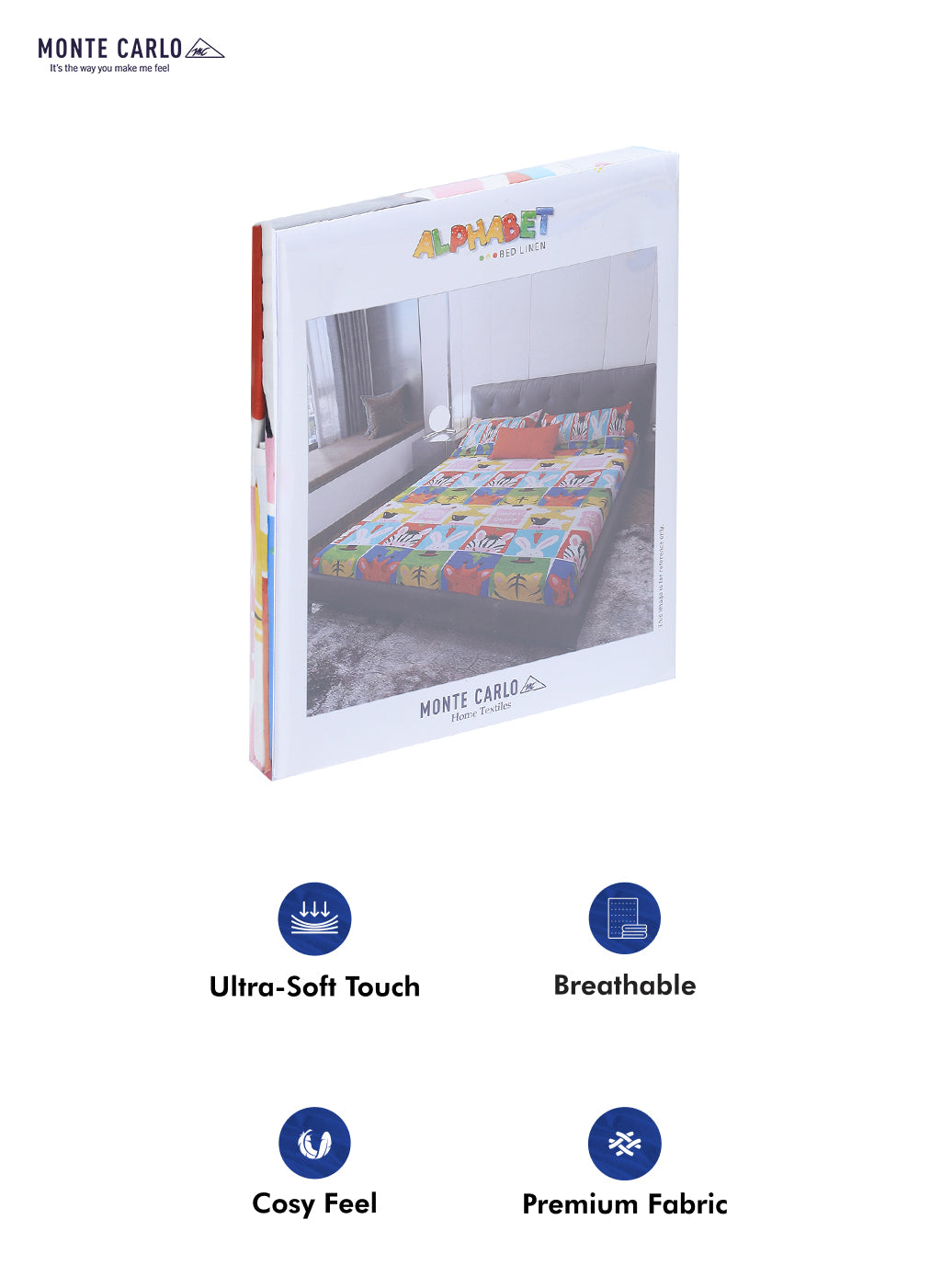 120 GSM  Polyester Double Bed Bedsheet with 2 Pillow Covers