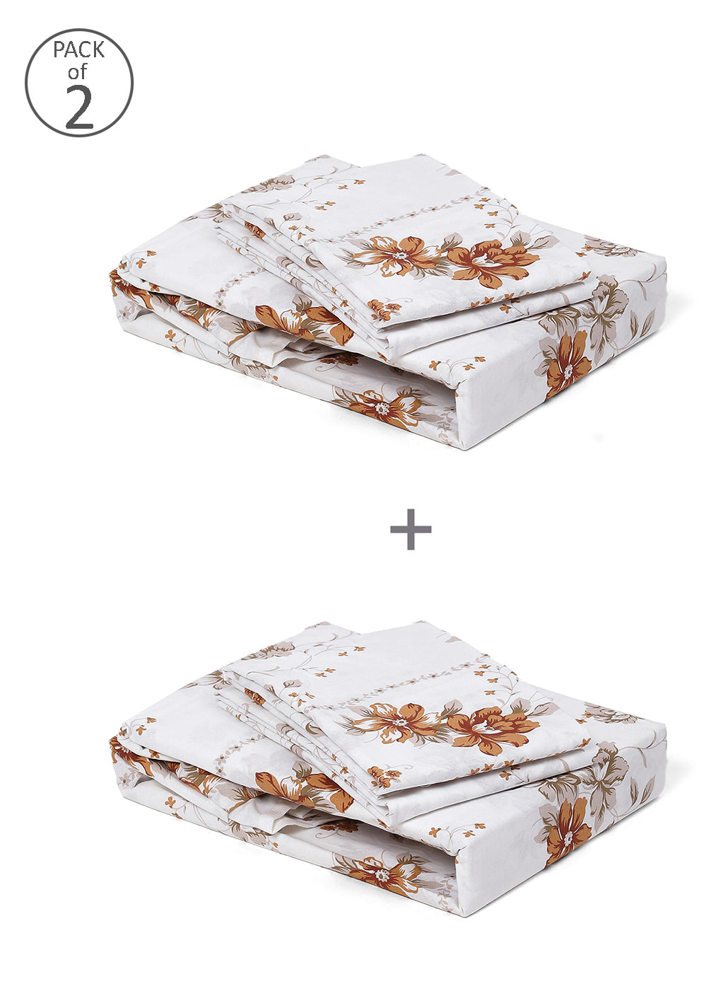 MOCA by Monte Carlo 104 GSM Cotton Double Bedsheet (2 Pcs Set)