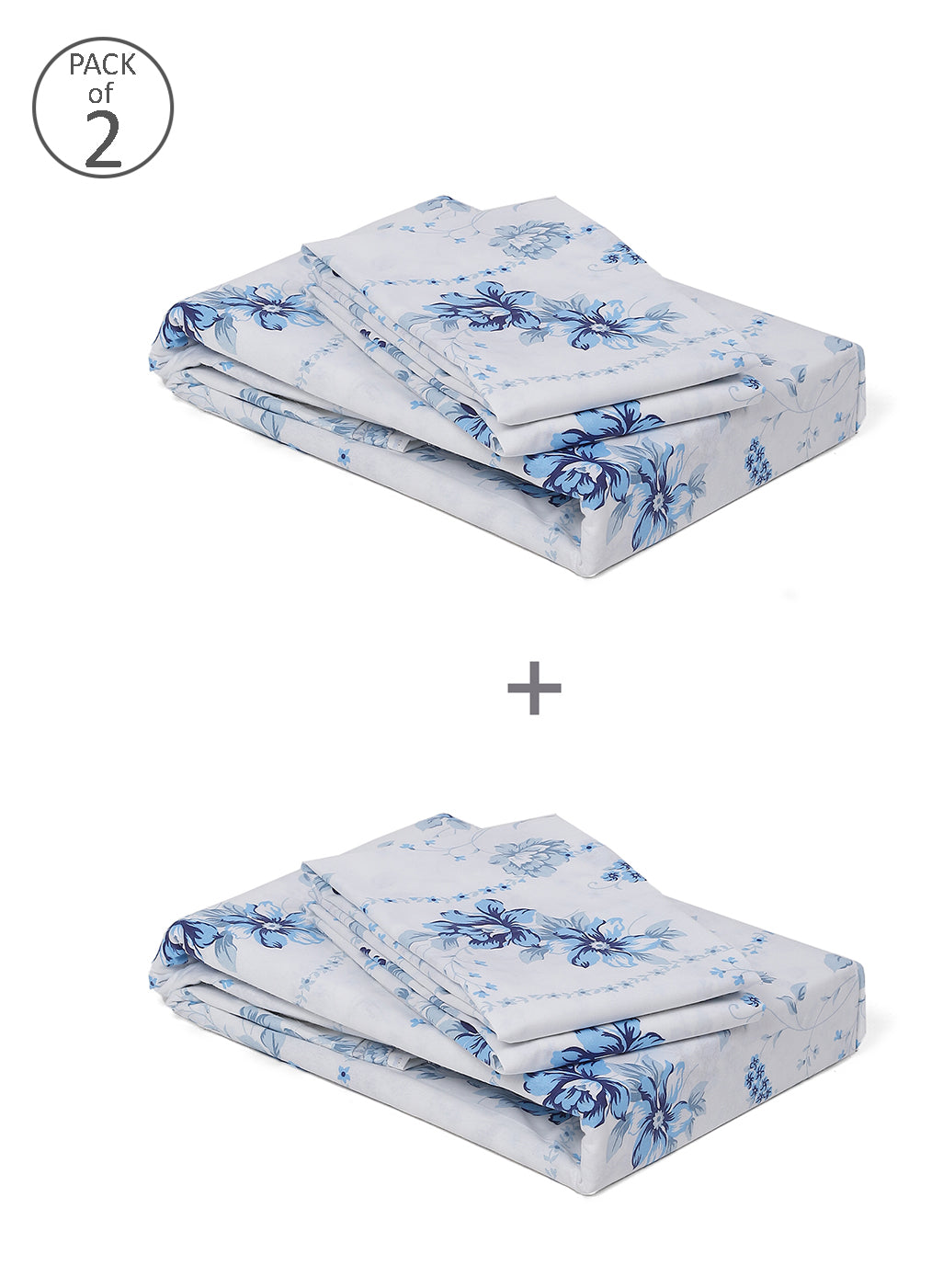 MOCA by Monte Carlo 104 GSM Cotton Double Bedsheet (2 Pcs Set)