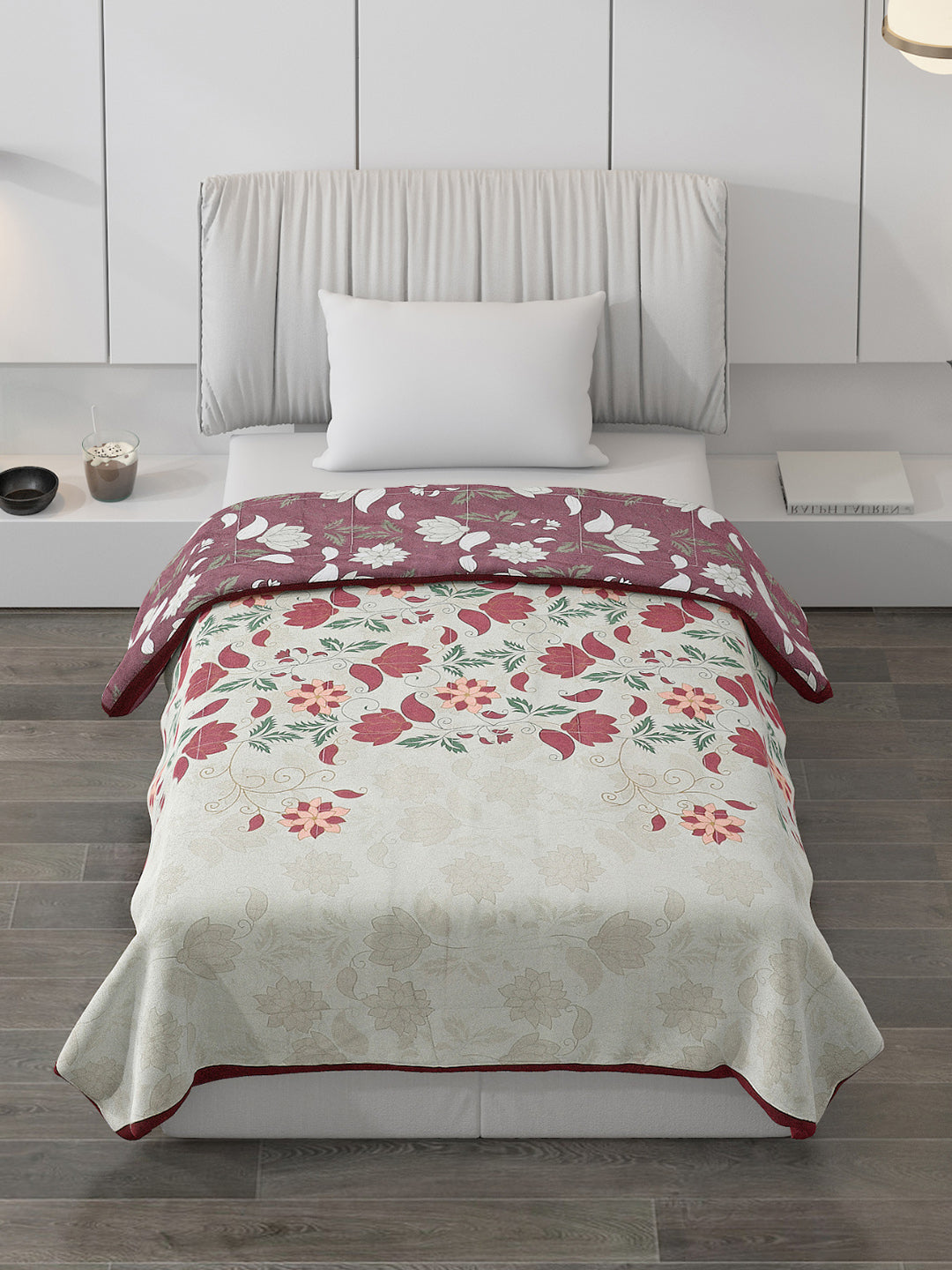 Buy Printed Polyester Single Bed Comforter for AC Room Online in