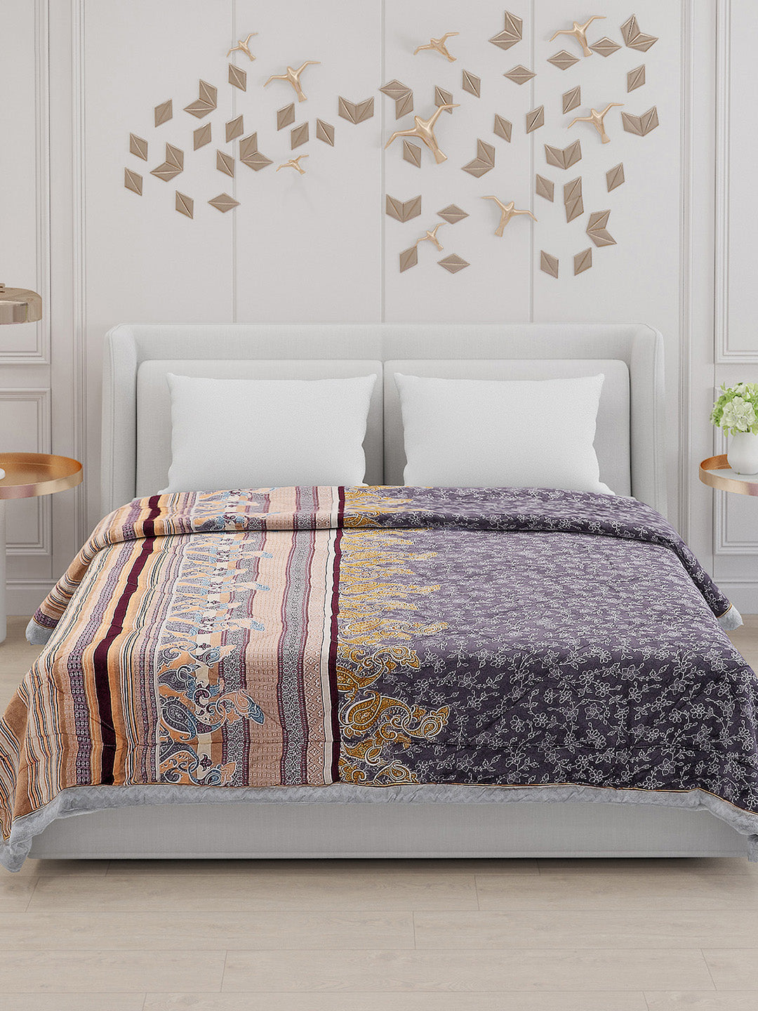 Printed 100% Polyster Double Bed Comforter for AC Room