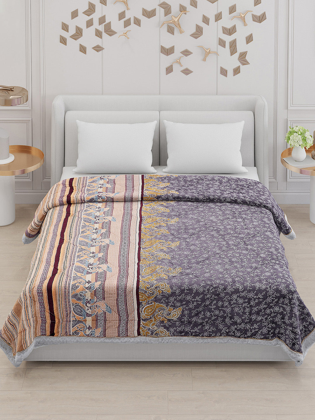 Printed 100% Polyster Double Bed Comforter for AC Room