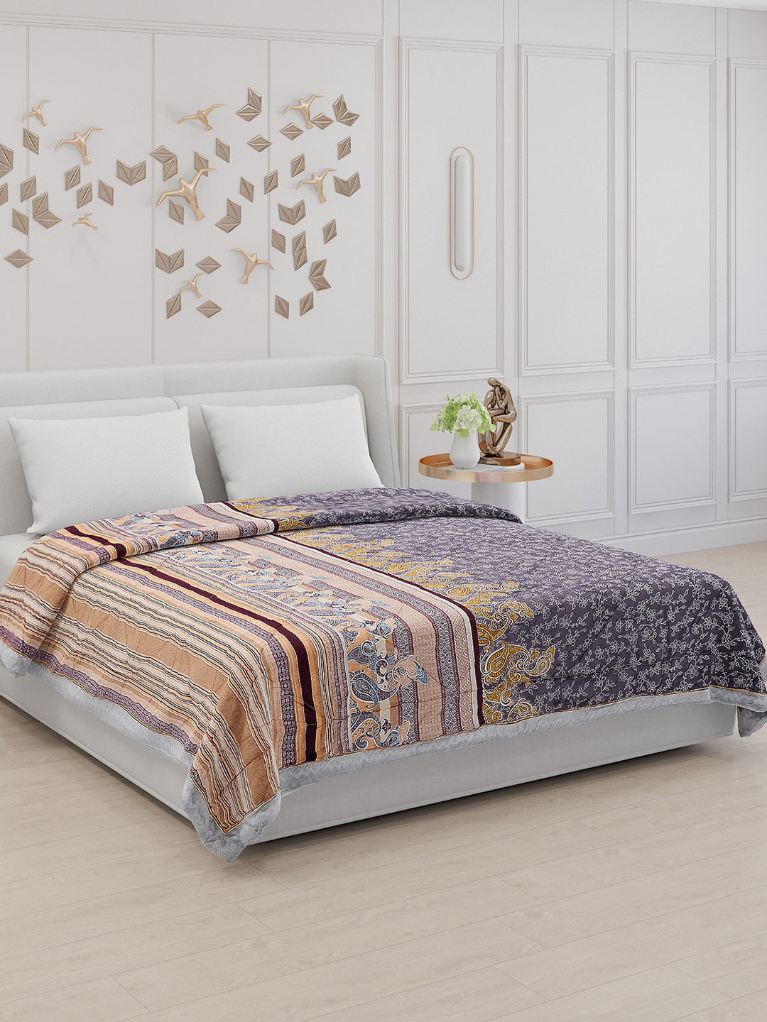 Printed 100% Polyster Double Bed Comforter for AC Room