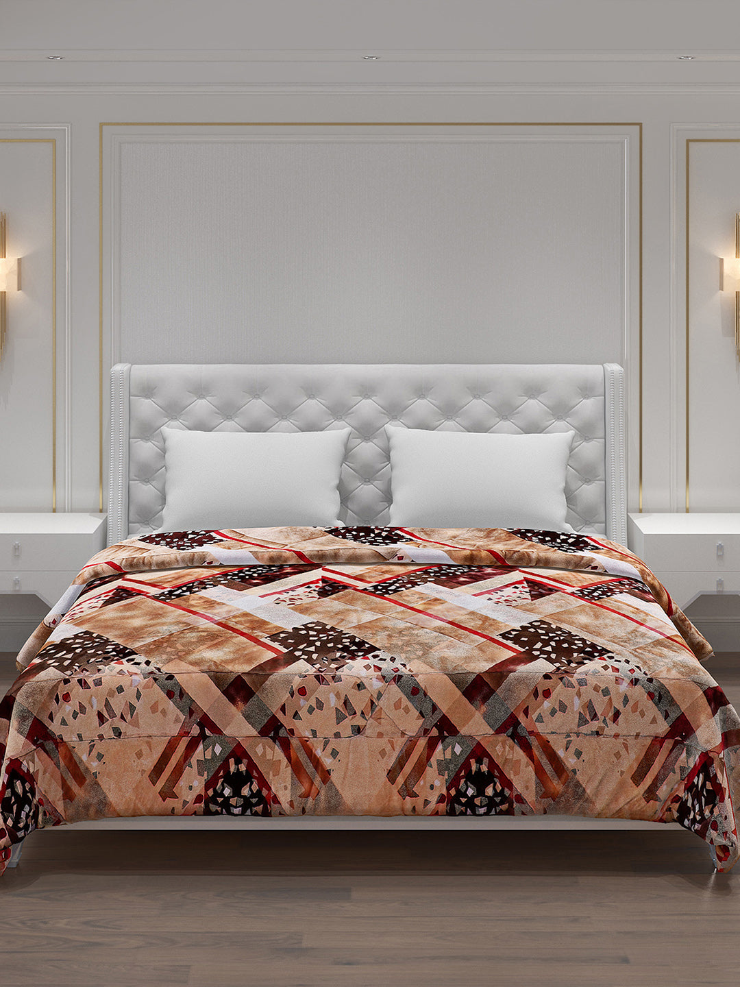 Printed 100% Polyster Double Bed Comforter for Winter