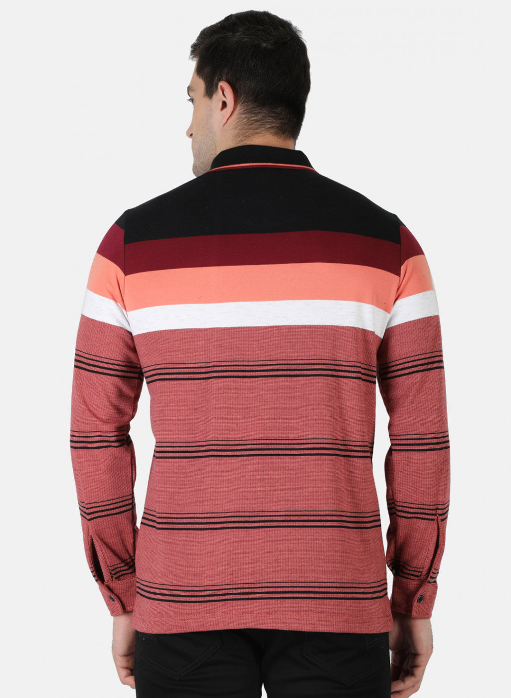 Men Maroon Stripe T-Shirt