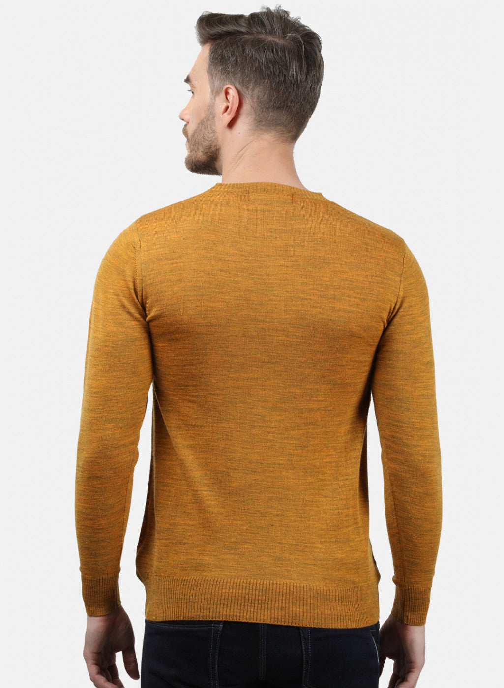 Men Yellow Solid Pullover