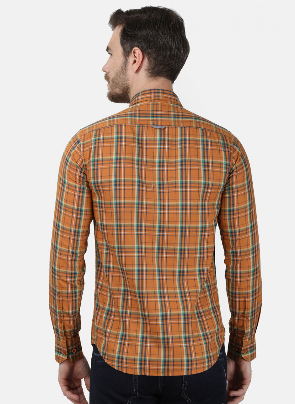 Mens Mustard Check Shirt