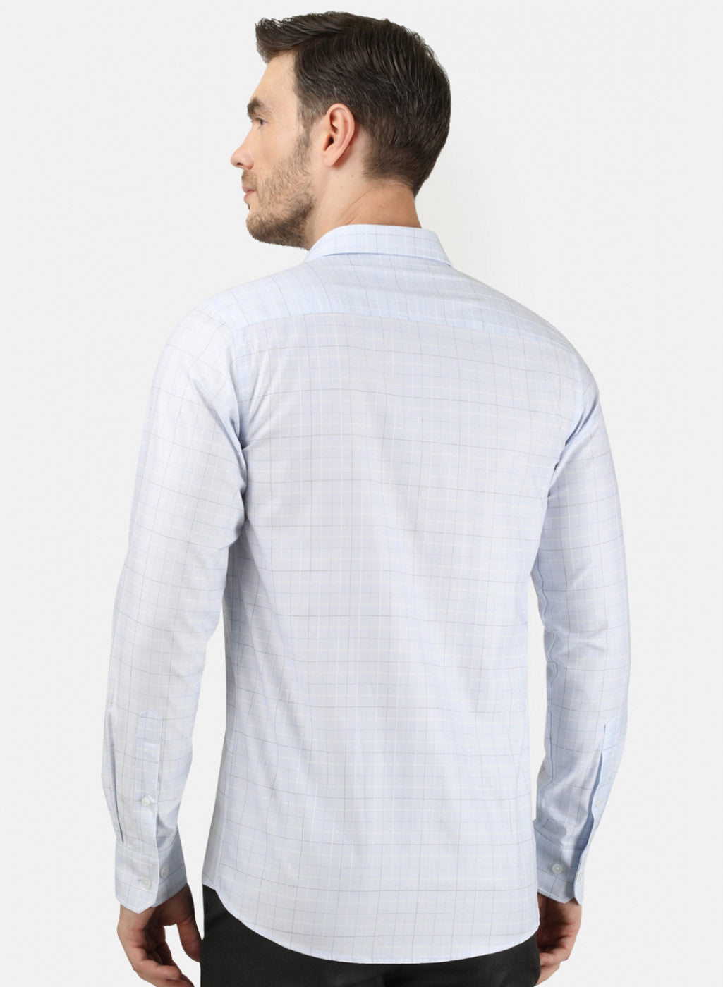 Mens Sky Blue Check Shirt