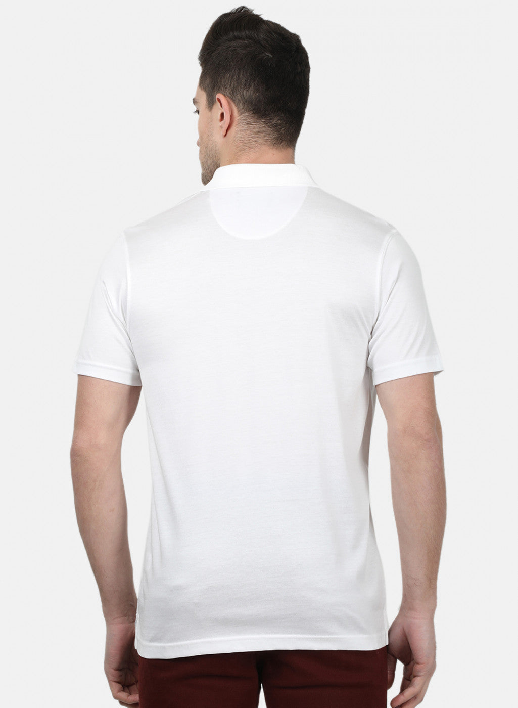 Mens White Plain T-Shirts