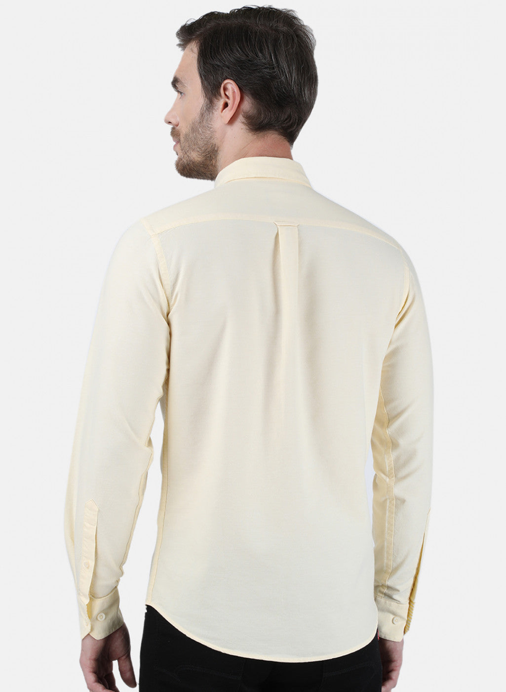 Mens Yellow Solid Shirt