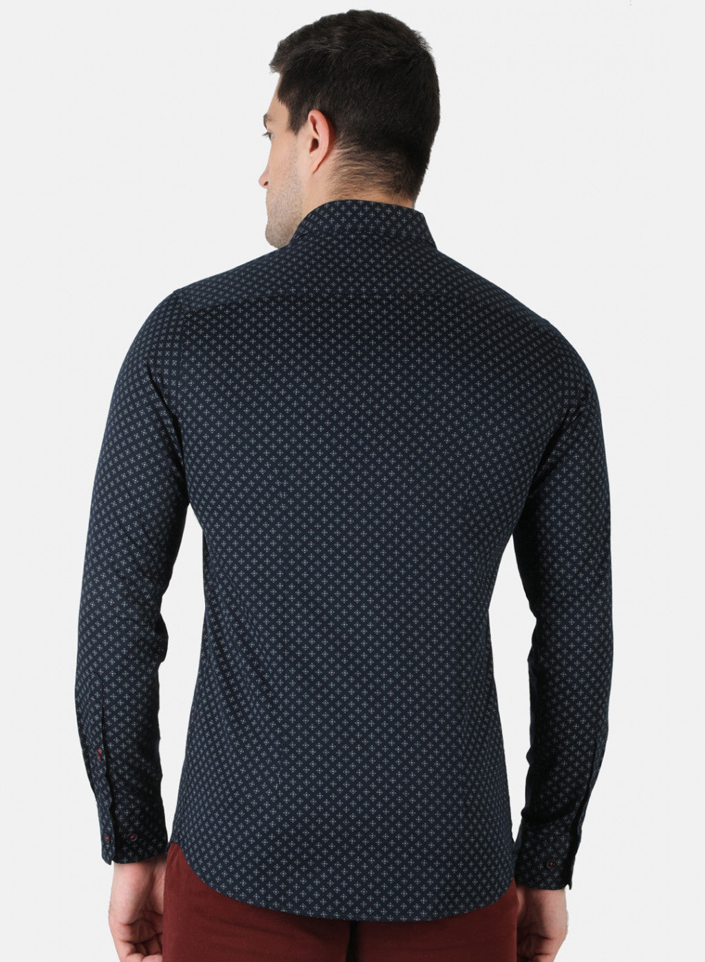 Men NAvy Blue Printed Shirt