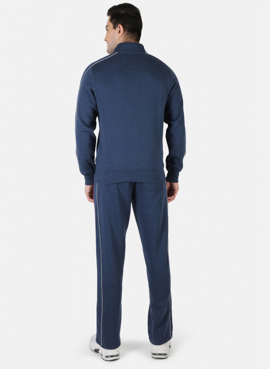 Men NAvy Blue Plain Tracksuit