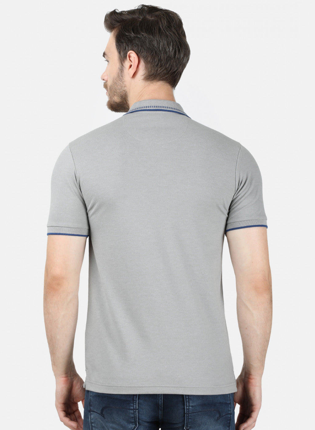 Mens Grey Plain T-Shirt