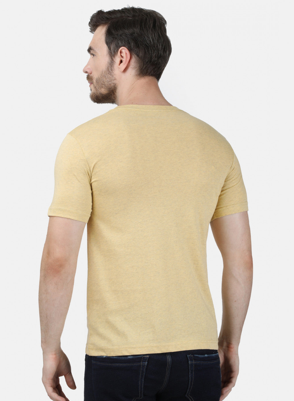 Mens Multi Color Plain T-Shirt