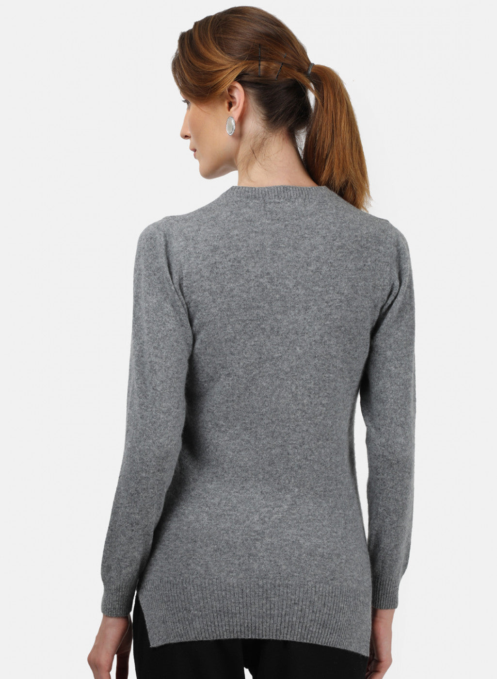 Women Grey Solid Cardigan