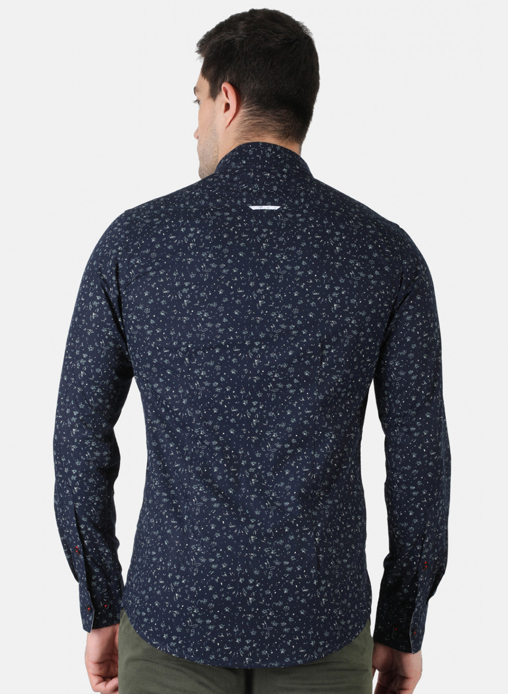 Men NAvy Blue Printed Shirt