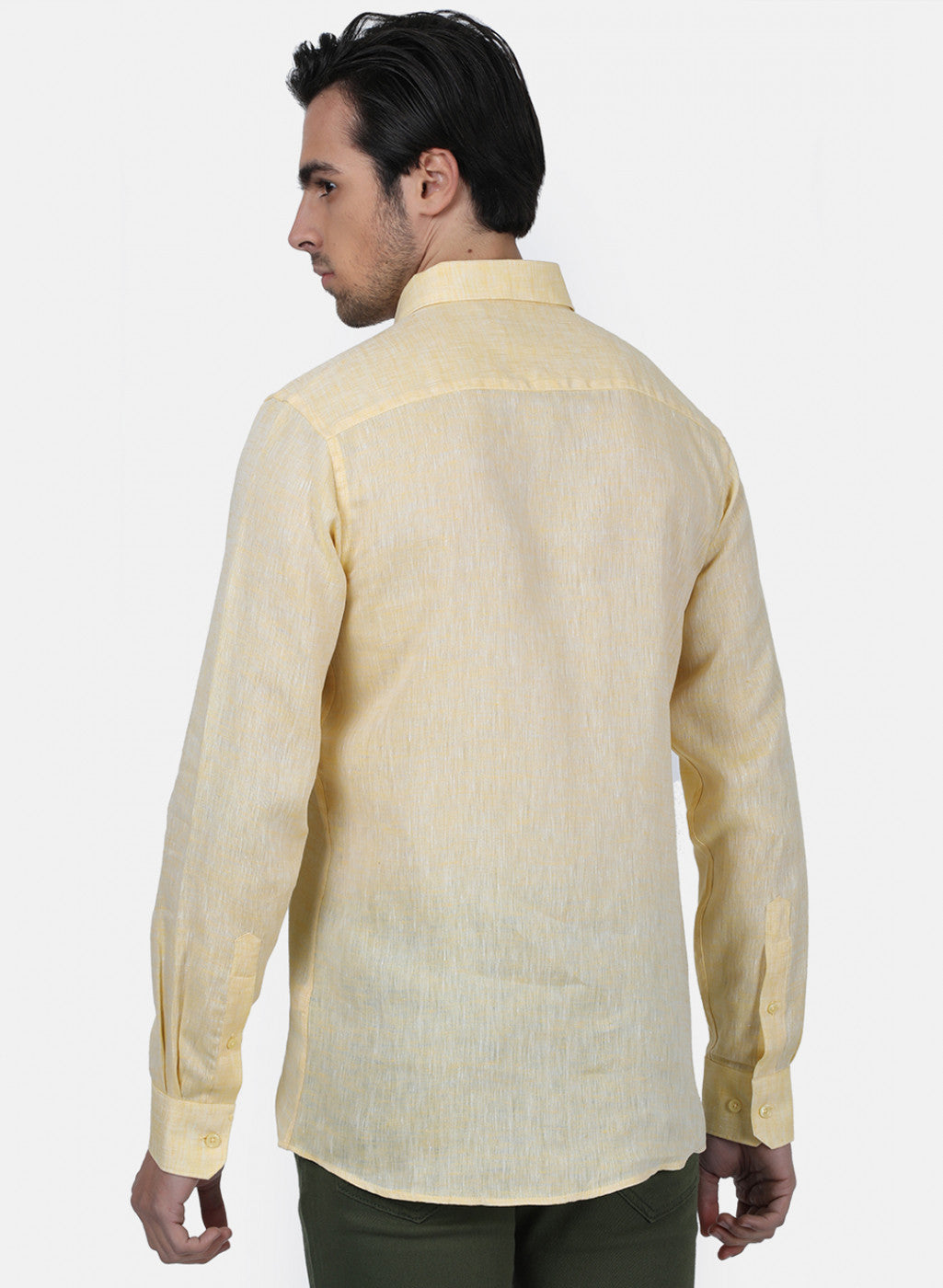 Men Yellow Solid Shirts