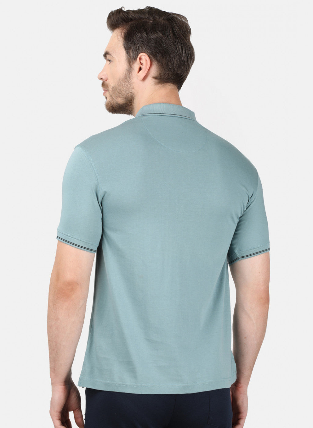 Mens Blue Plain T-Shirt