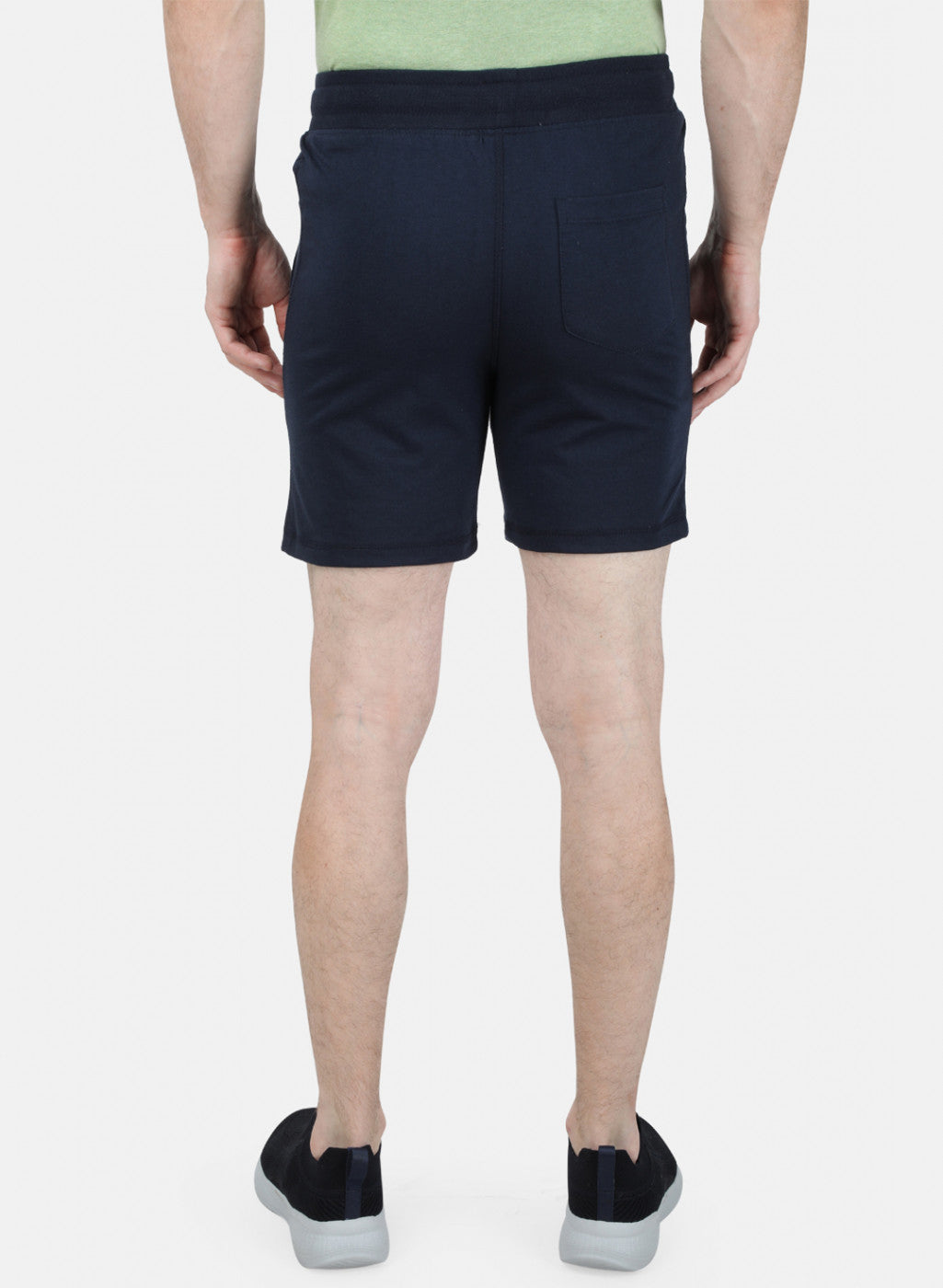 Mens NAvy Blue Plain Bermuda