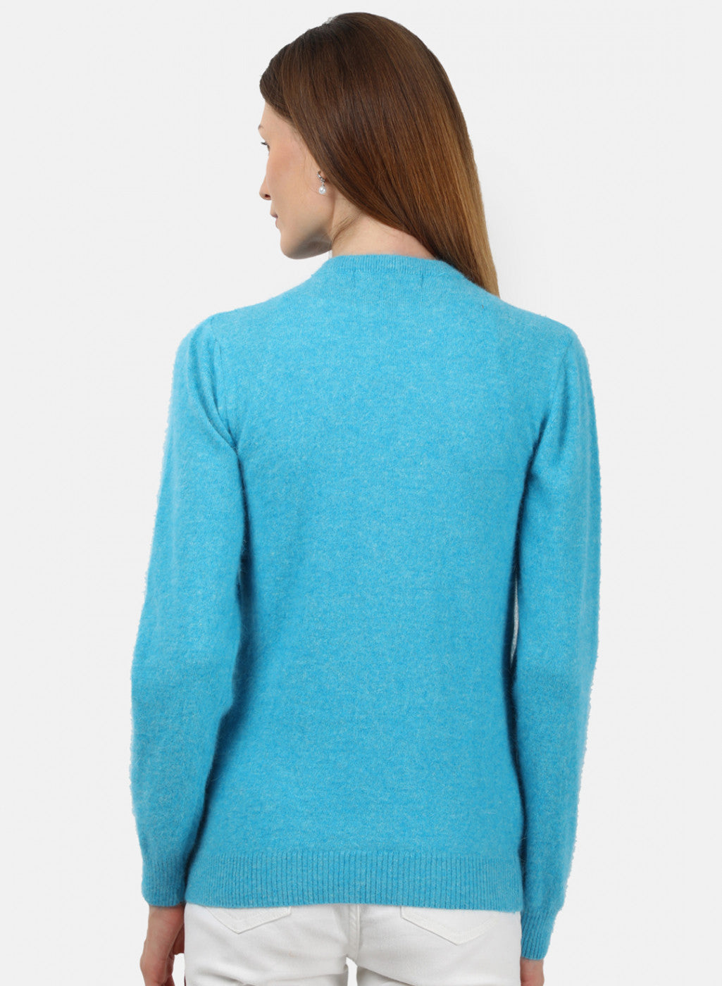 Women Blue Solid Cardigan