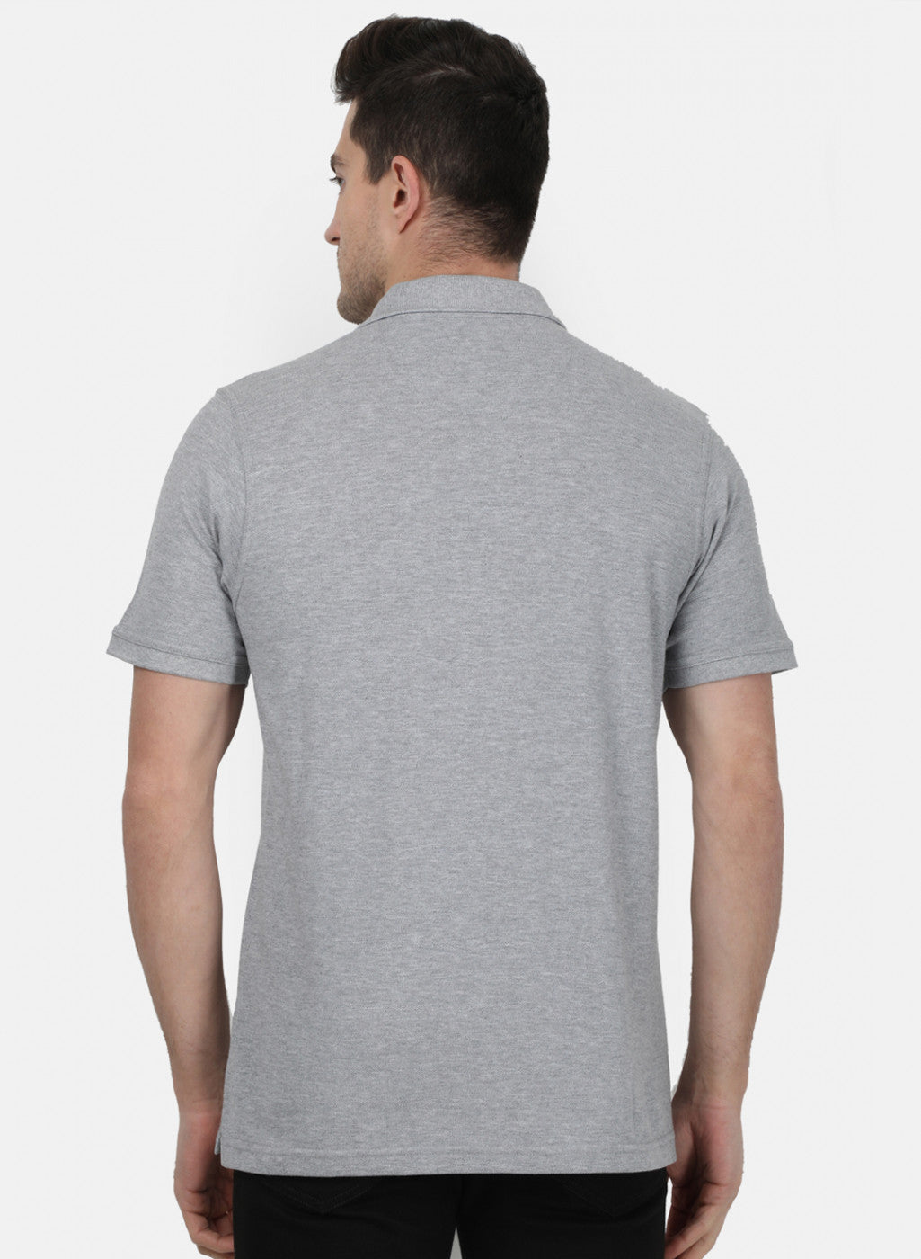 Mens Grey Plain T-Shirt