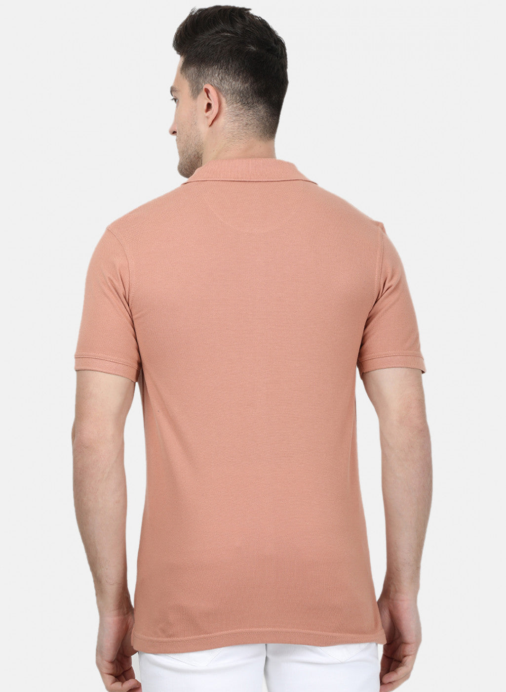 Mens Pink Plain T-Shirt