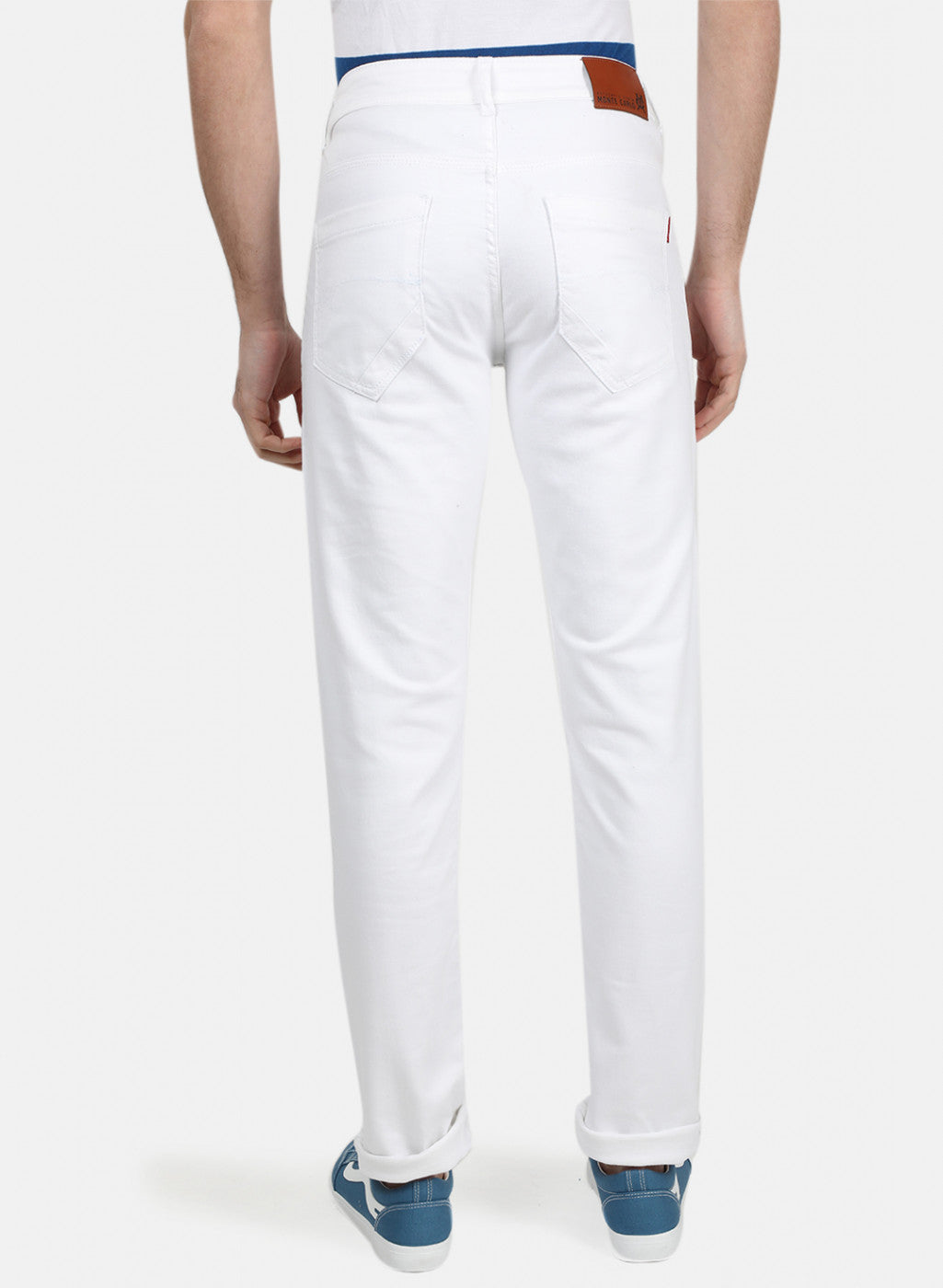 Mens White Skinny Denim