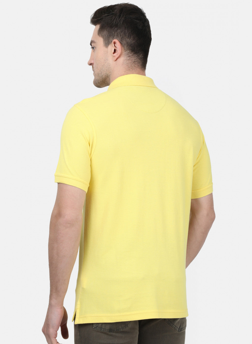 Mens Yellow Plain T-Shirts