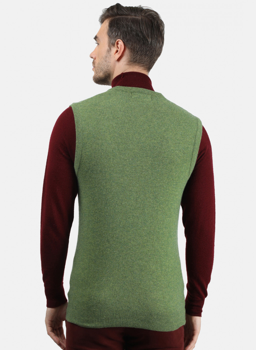 Men Green Solid Sweater