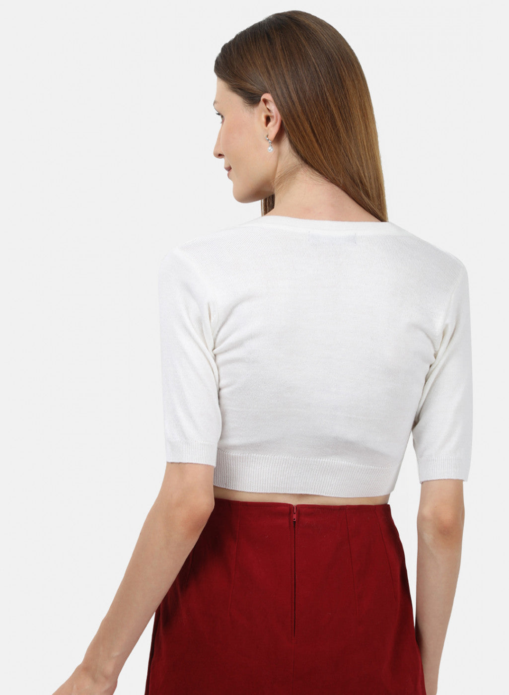 Women White Solid Blouse