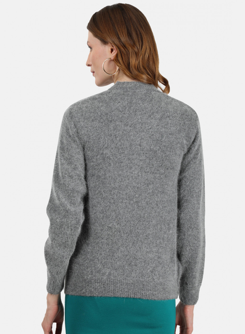 Women Grey Solid Cardigan