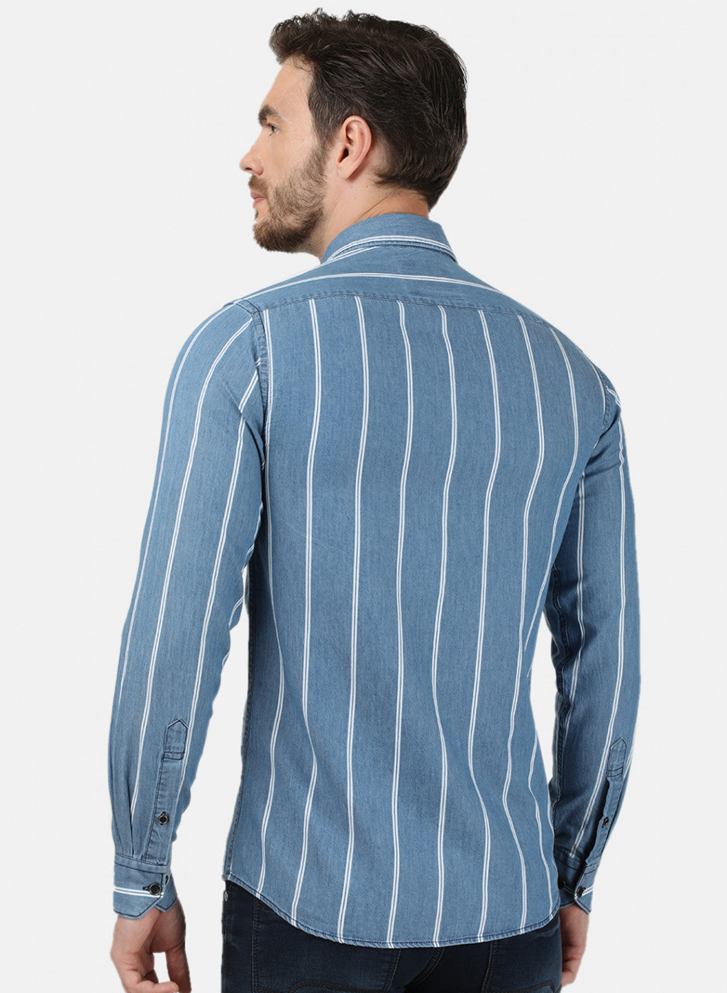 Mens Blue Stripe Shirt