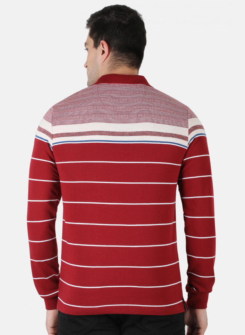 Men Maroon Stripe T-Shirt