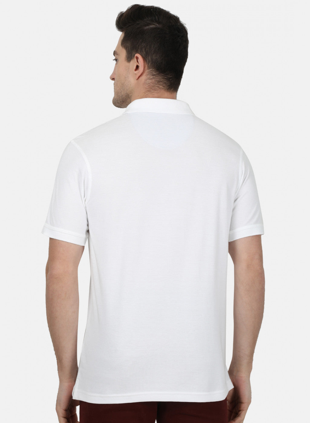 Mens White Plain T-Shirt