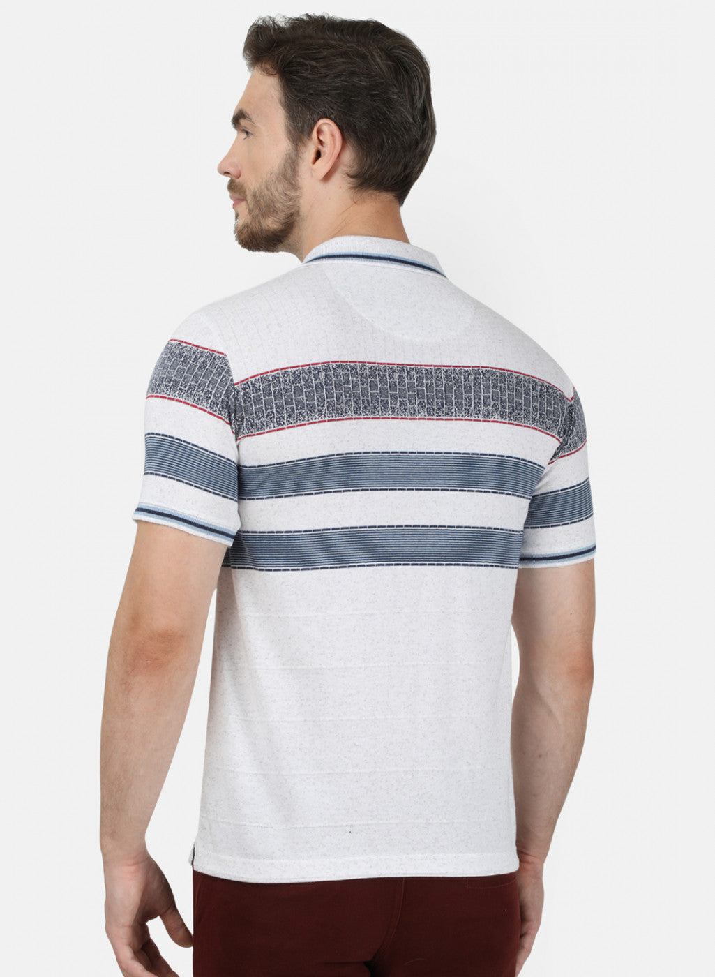 Mens White Stripe T-Shirt