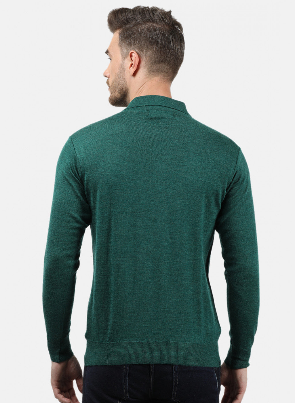 Men Green Collar T-Shirt