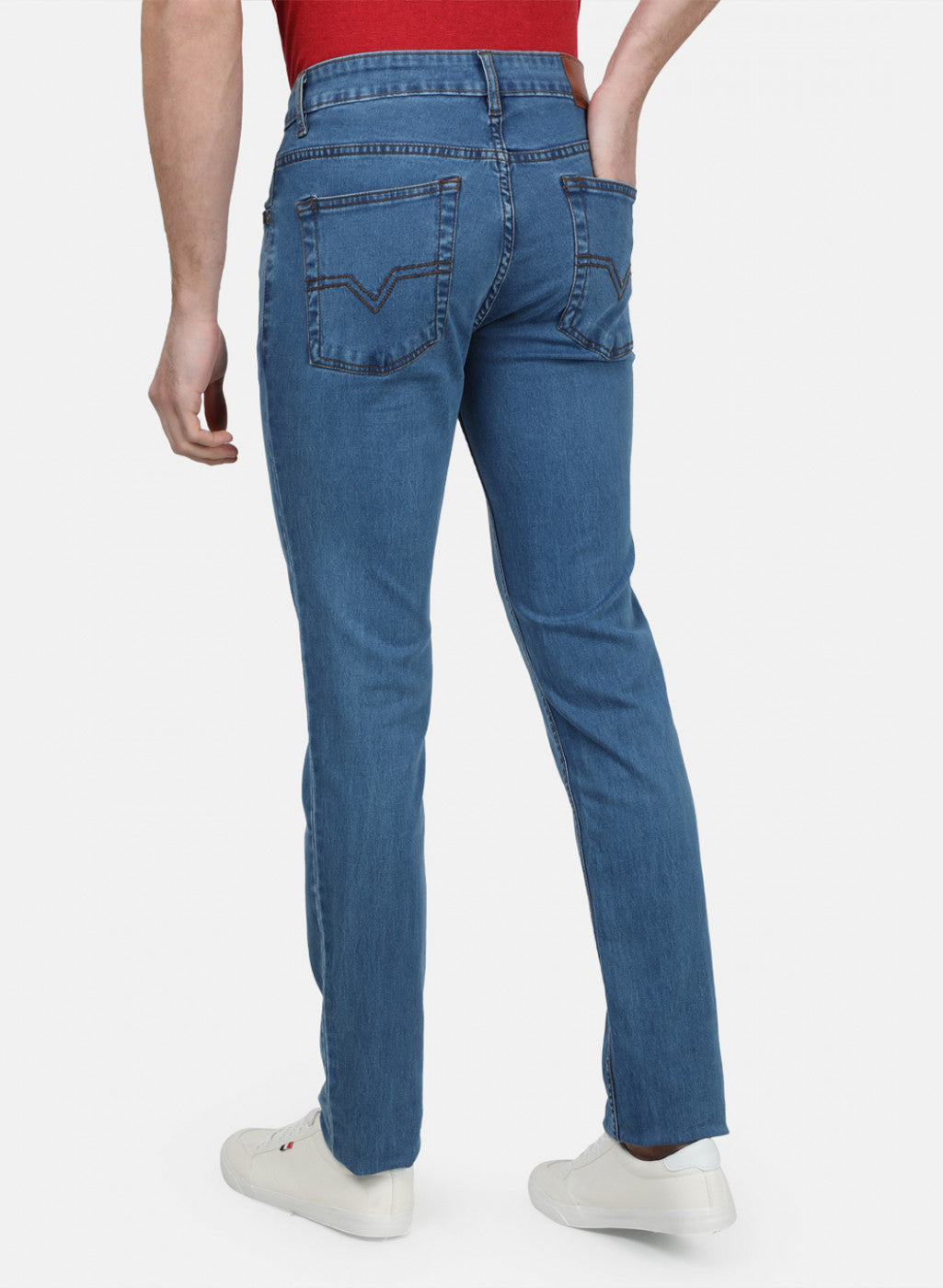 Mens Blue Plain Denims