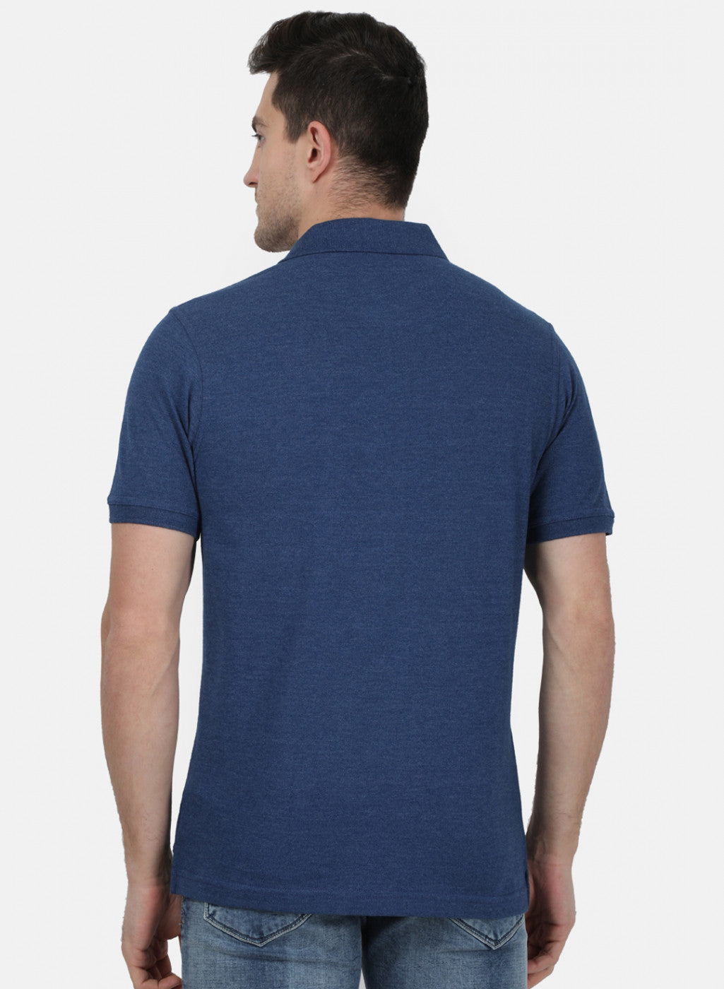 Mens Blue Plain T-Shirt