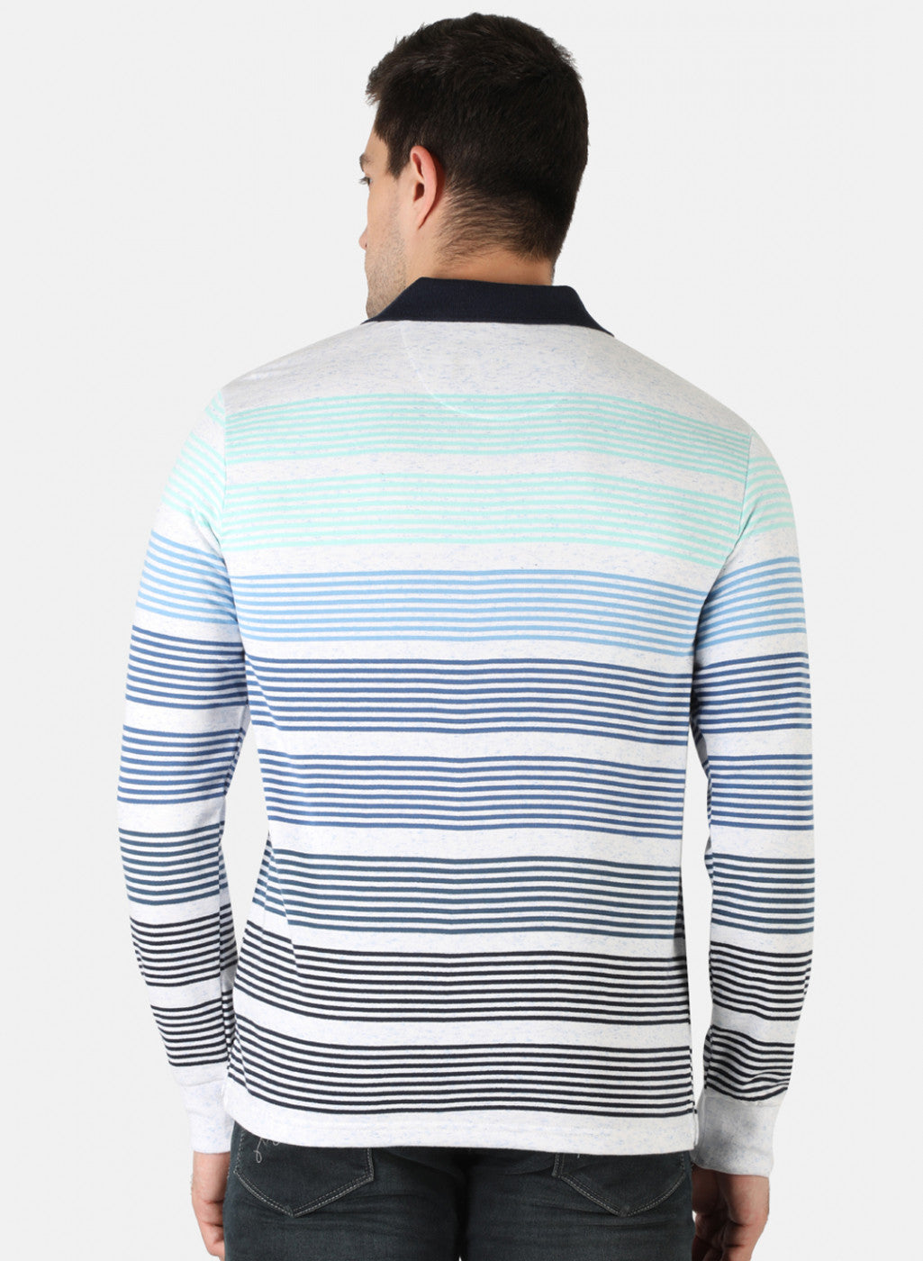 Men Blue Stripe T-Shirt