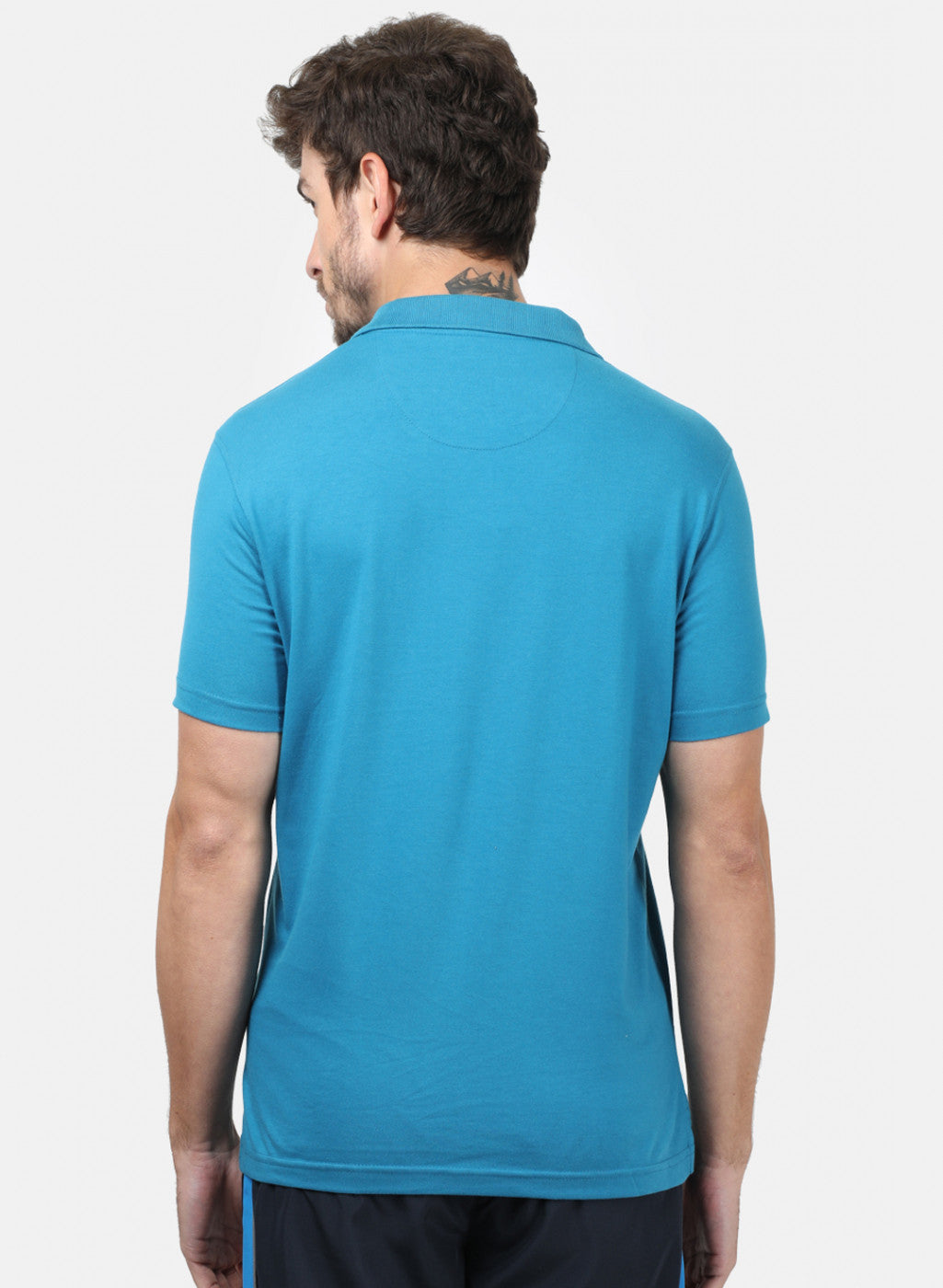 Men Blue Plain T-Shirts