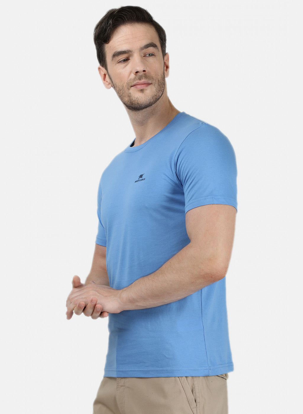 Mens Multi Color Plain T-Shirt