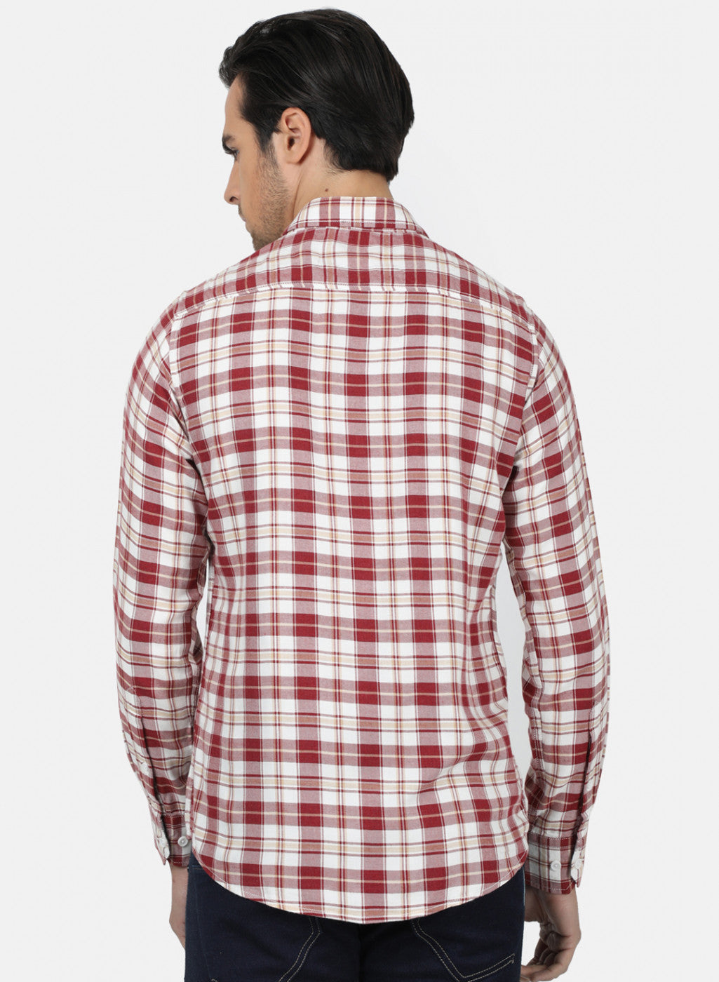 Men Red Check Shirts