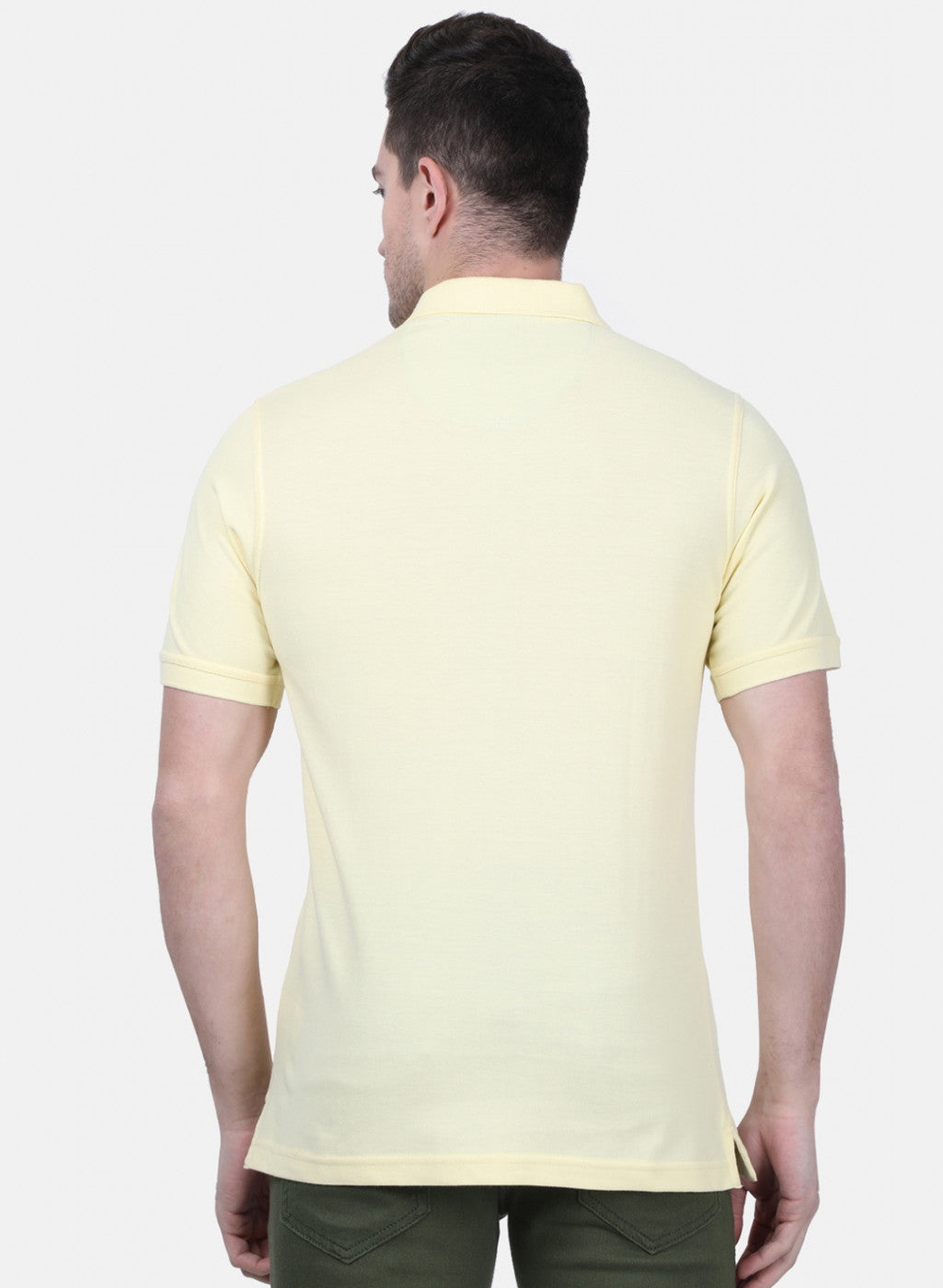 Mens Yellow Plain T-Shirts