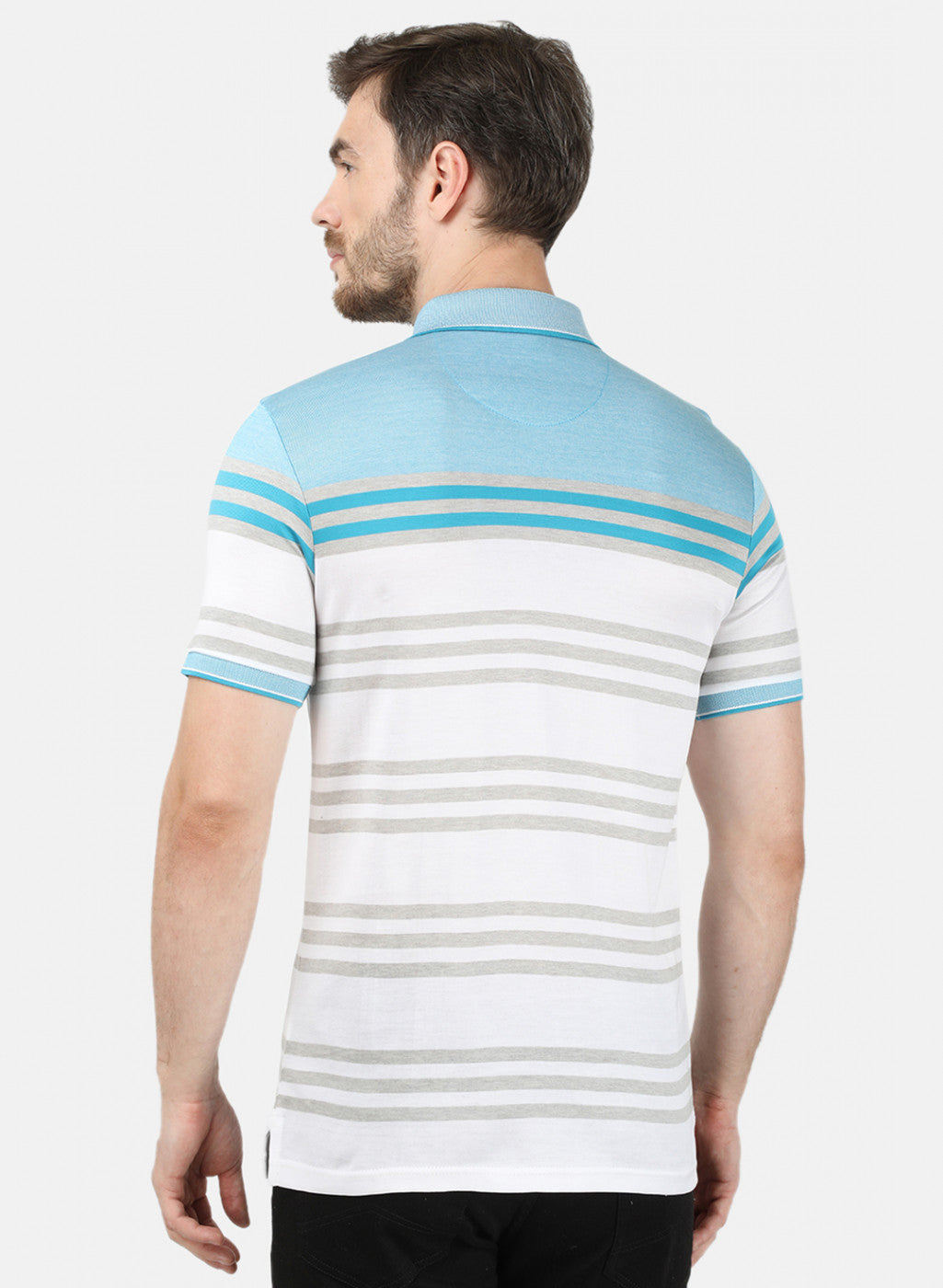 Mens Blue & White Stripe T-Shirt