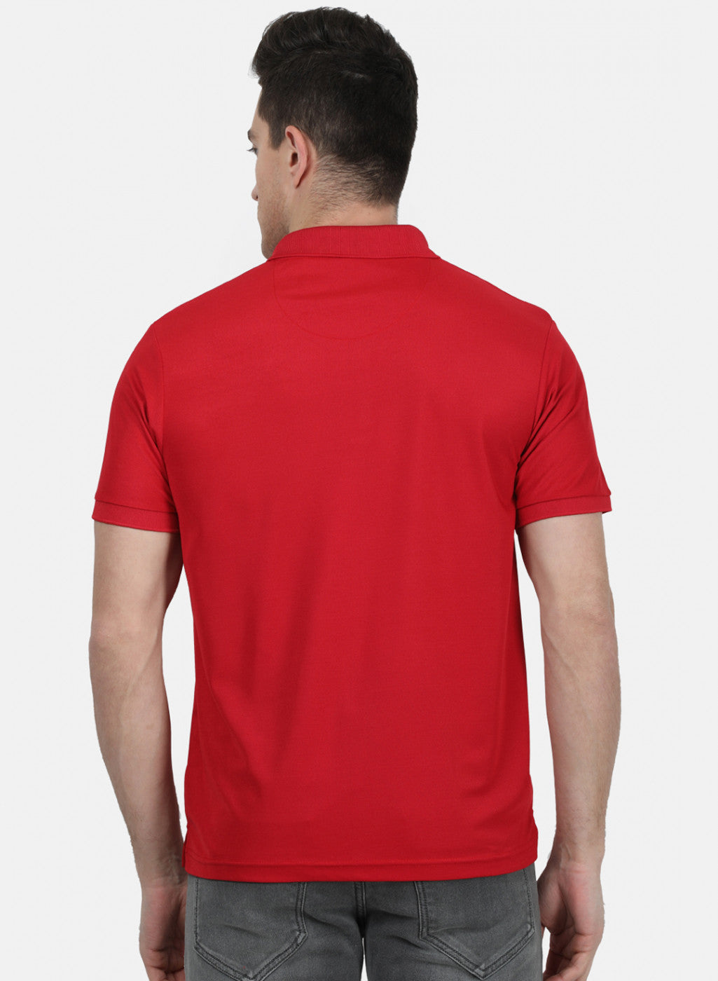 Mens Red Plain T-Shirt