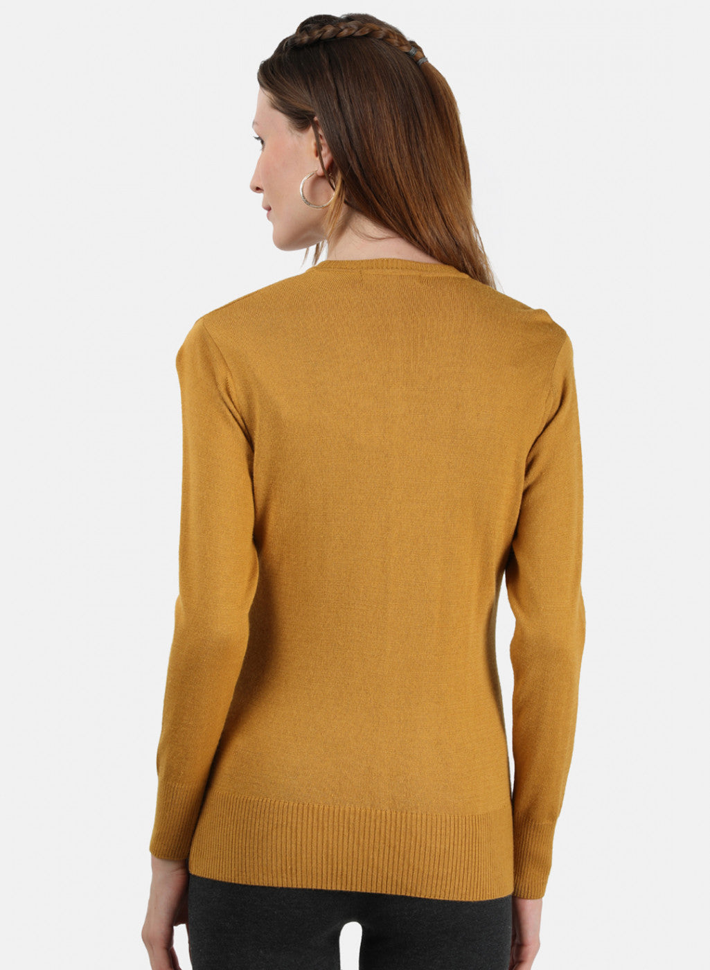 Women Yellow V Neck Top