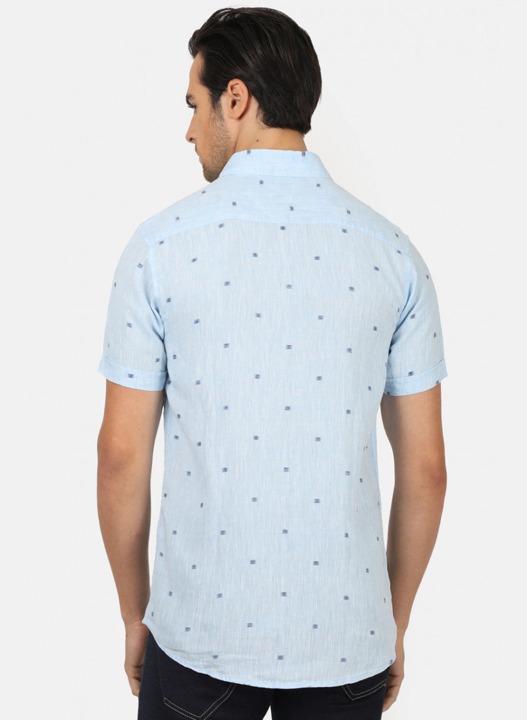 Men Blue Printed Shirts