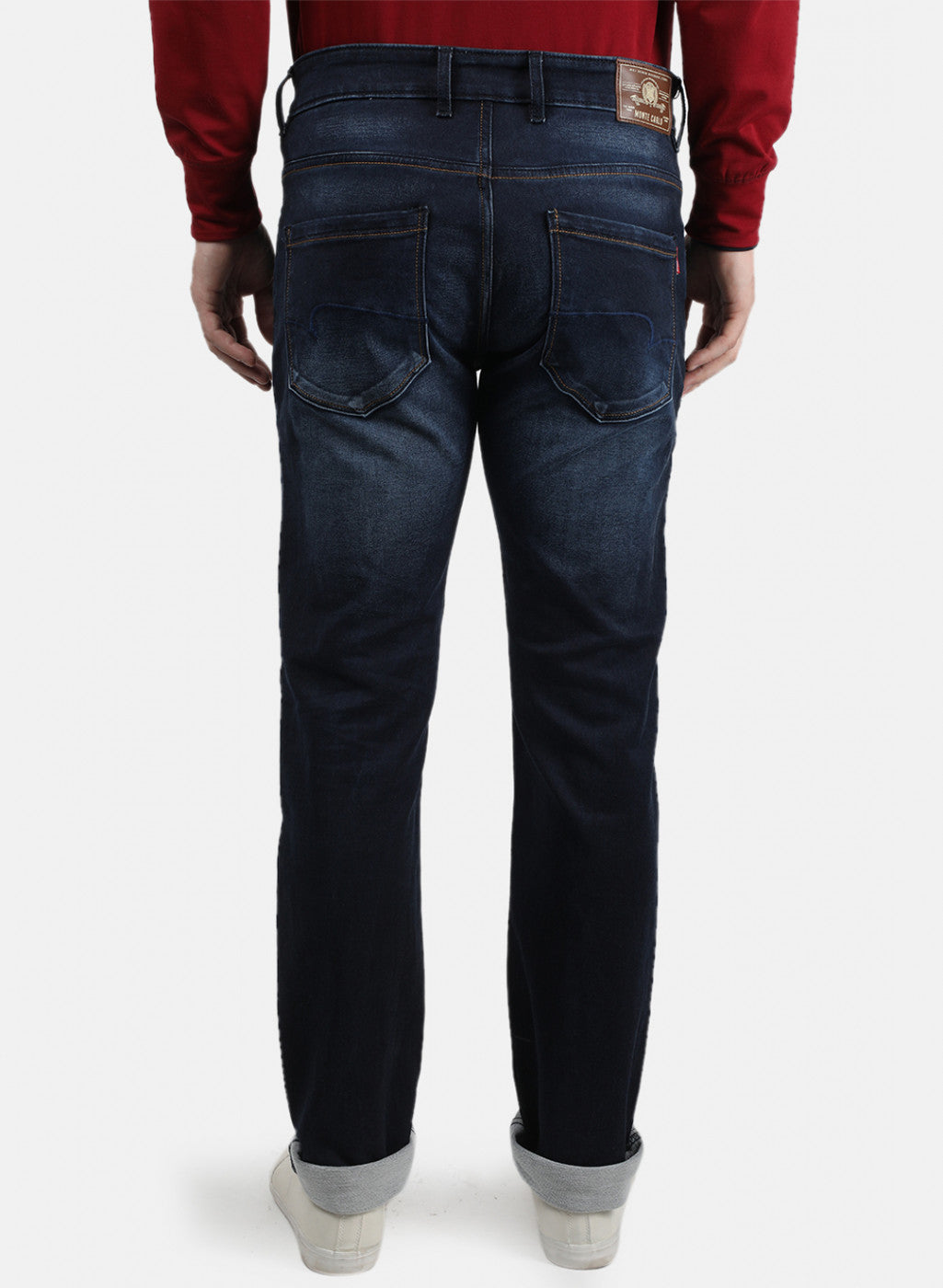 Men Navy Blue Narrow Fit Denim